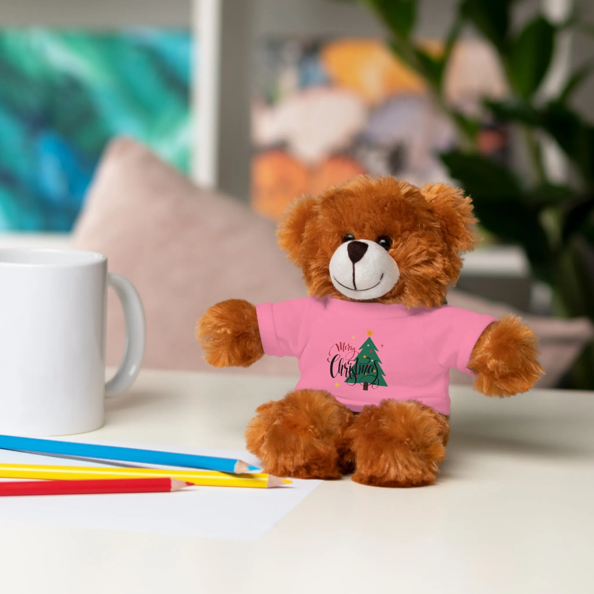 Stuffed Animals with Christmas Tee