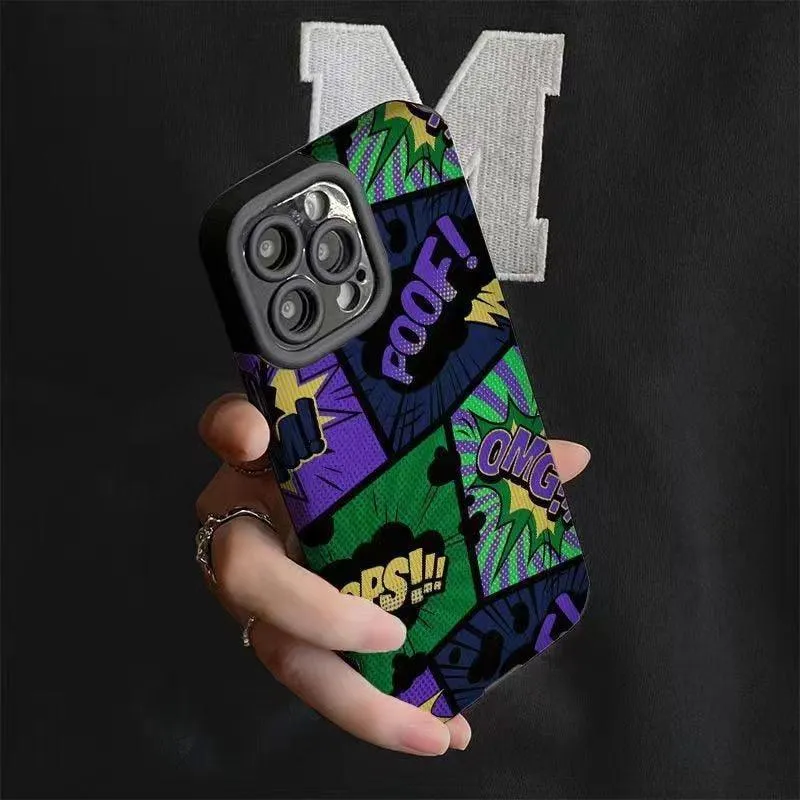 Stylish Dark Graffiti Letter Phone Case for iPhone 14, 13, 12, 11 Pro, XS Max, XR, X, 8 Plus, 7, 6, and Mini – Cute Cover Option