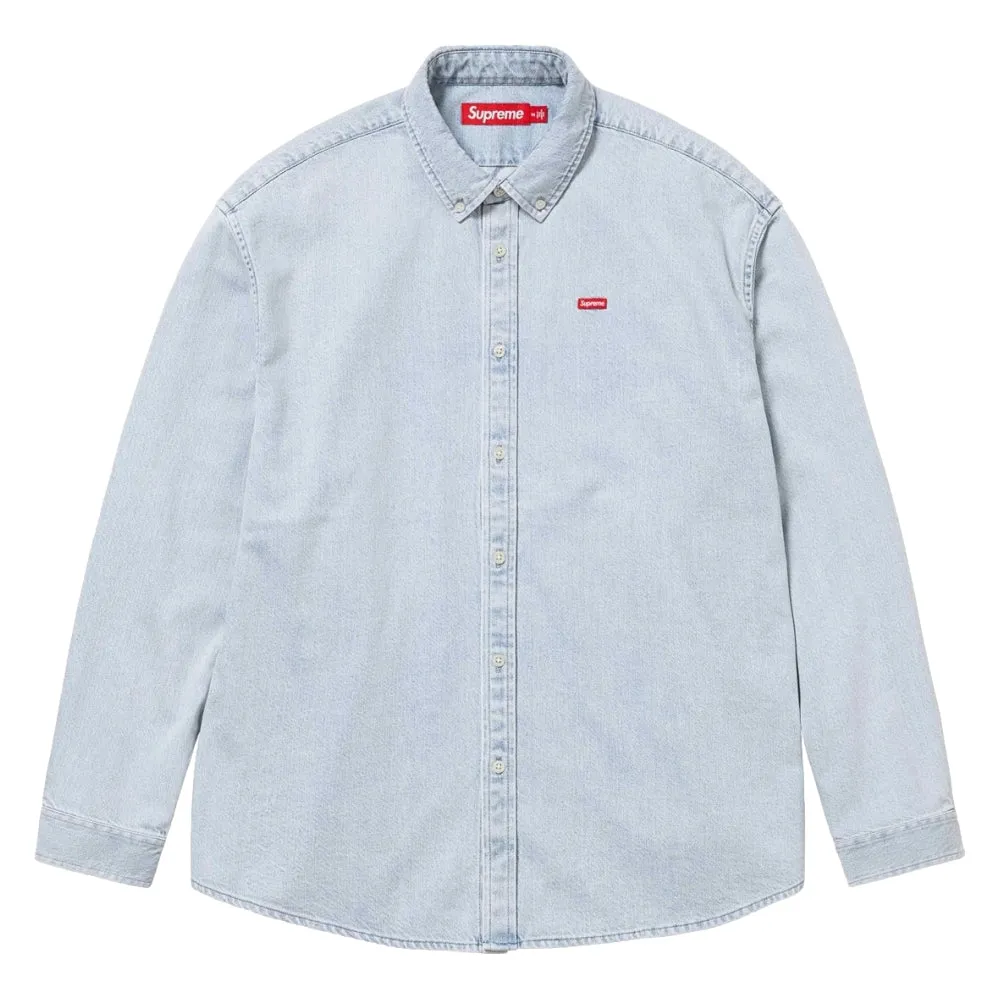 SUPREME SMALL BOX SHIRT-WASHED BLUE