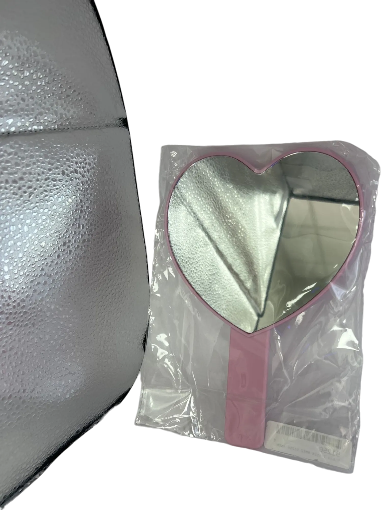 The Beauty Crop x Graces Faces Pink Love Heart Handheld Mirror