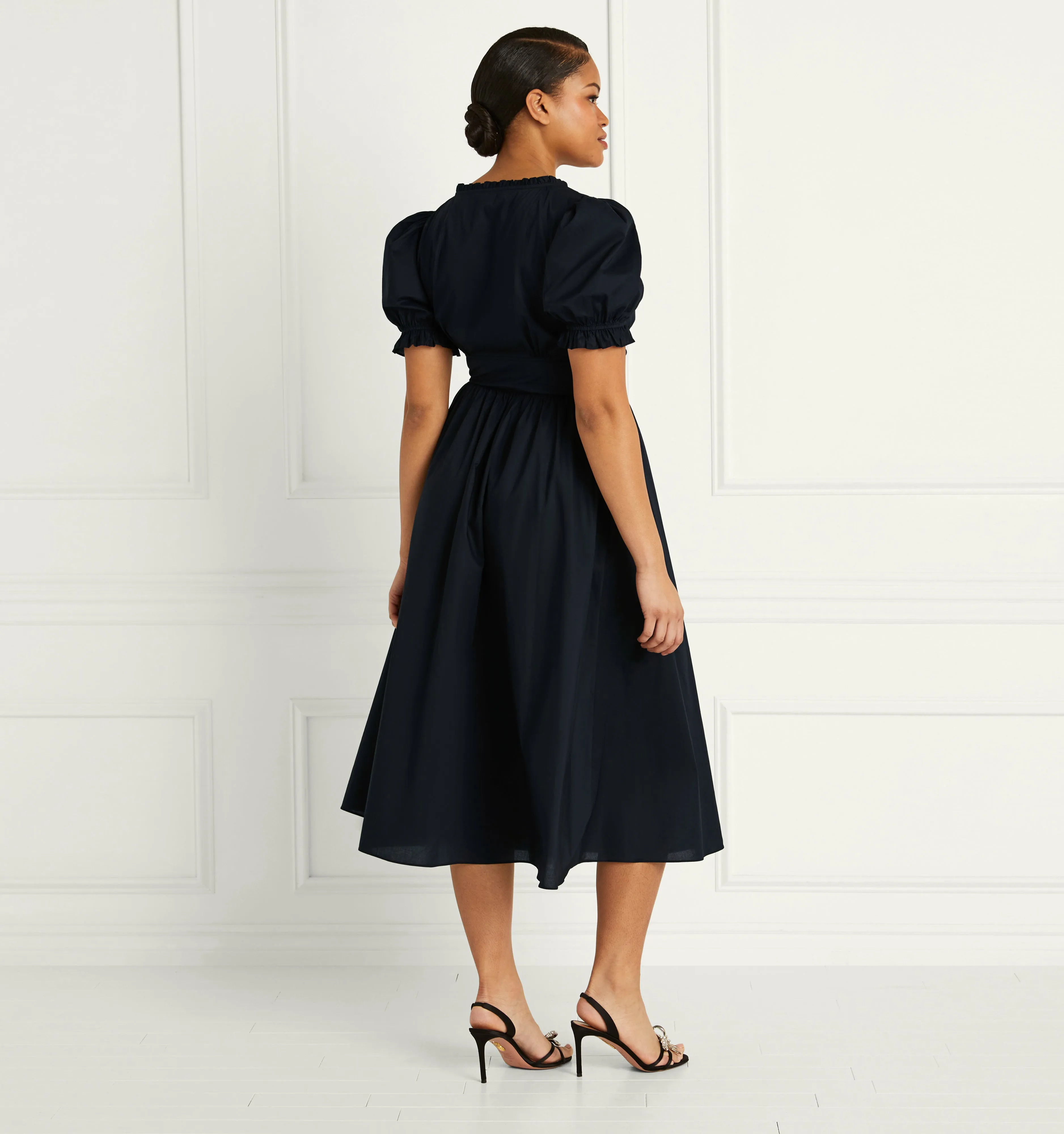 The Sabrina Dress - Black Cotton