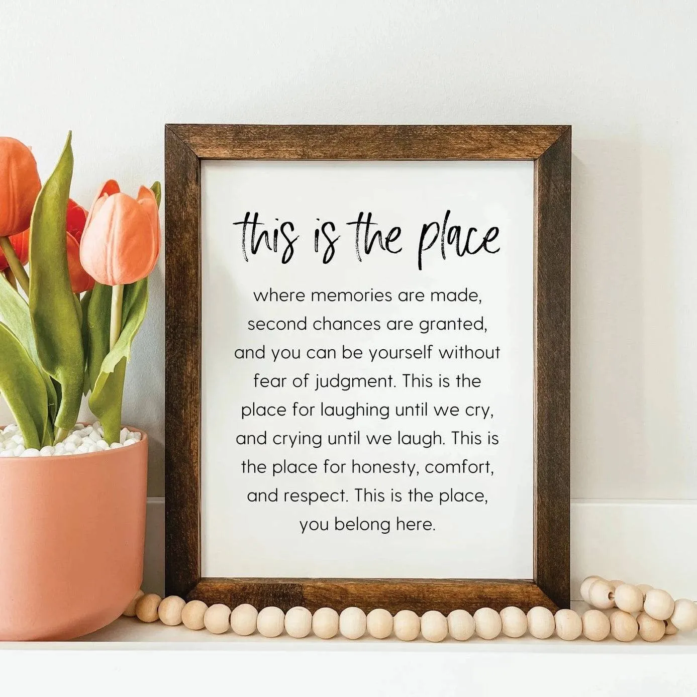 This is the Place | Framed Wood Sign