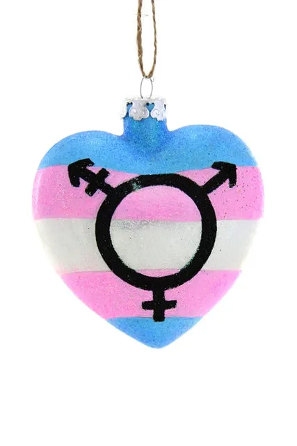  Trans Heart  Ornament