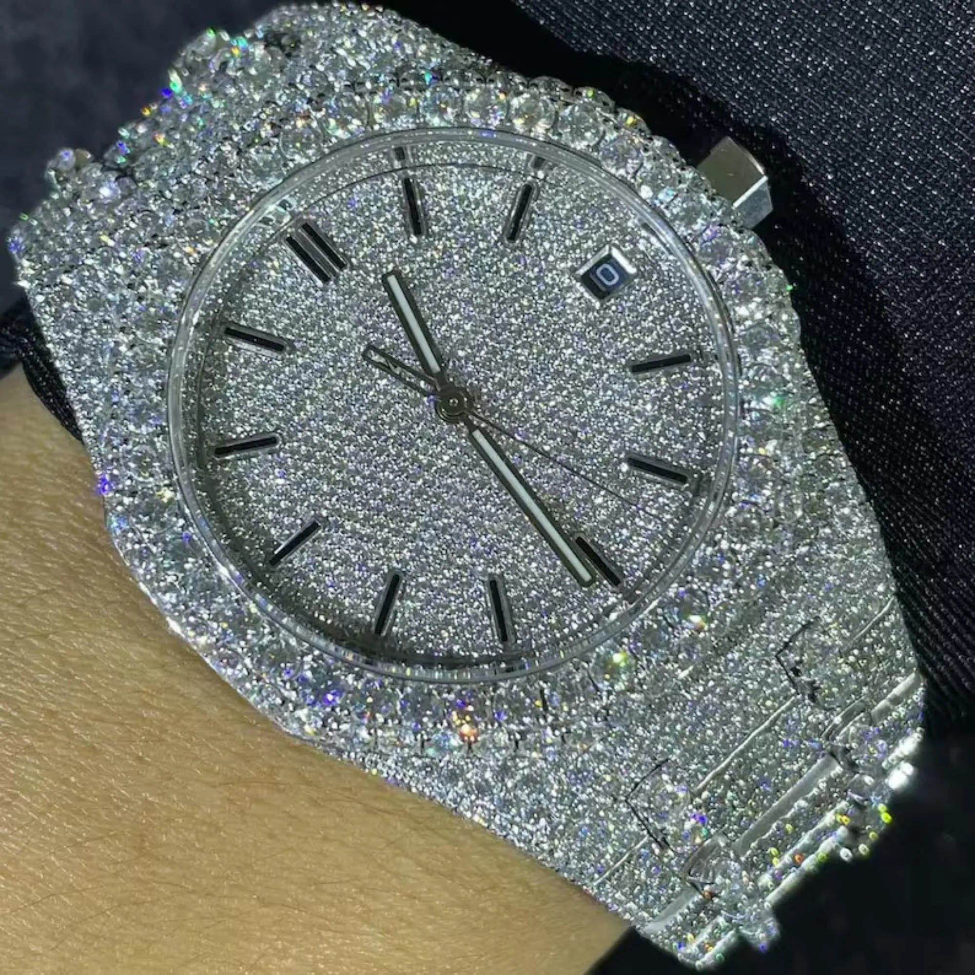 vvs moissanite watch | diamond watch | iced out watch | hip hop watch | luxury watch | iced out | automatic watch | watches for men | watch