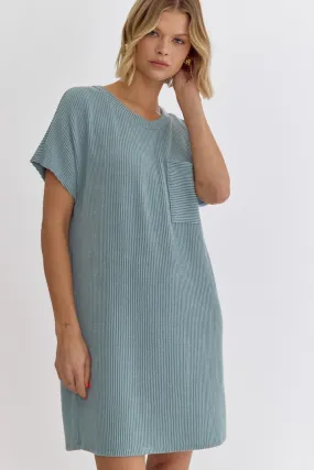 With All My Heart Corded Pocket Dress • Sage