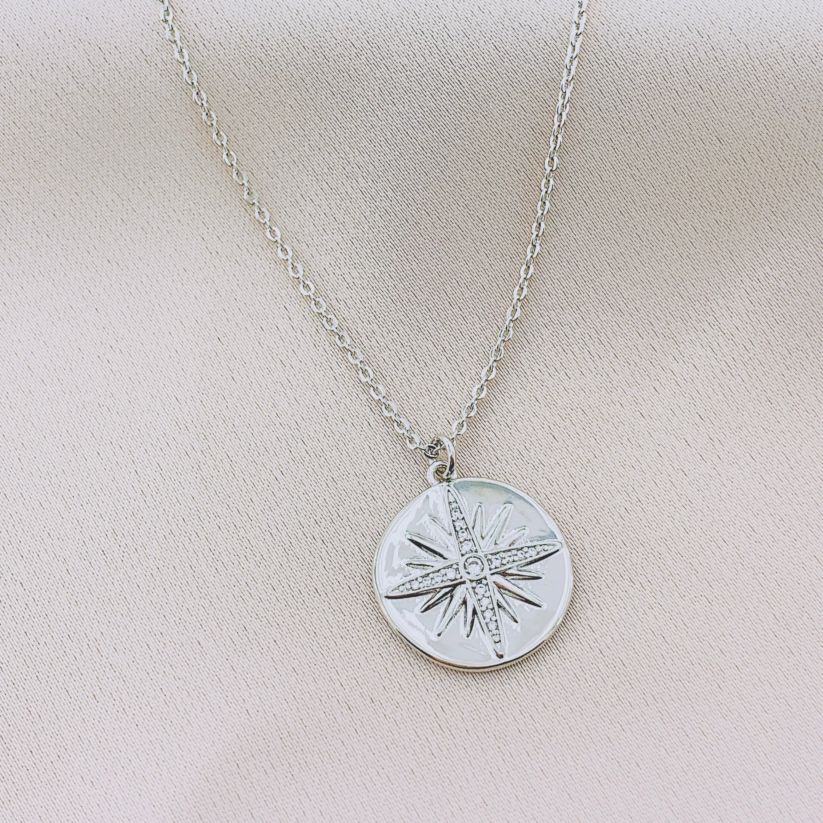 Women's CZ Starburst Necklace