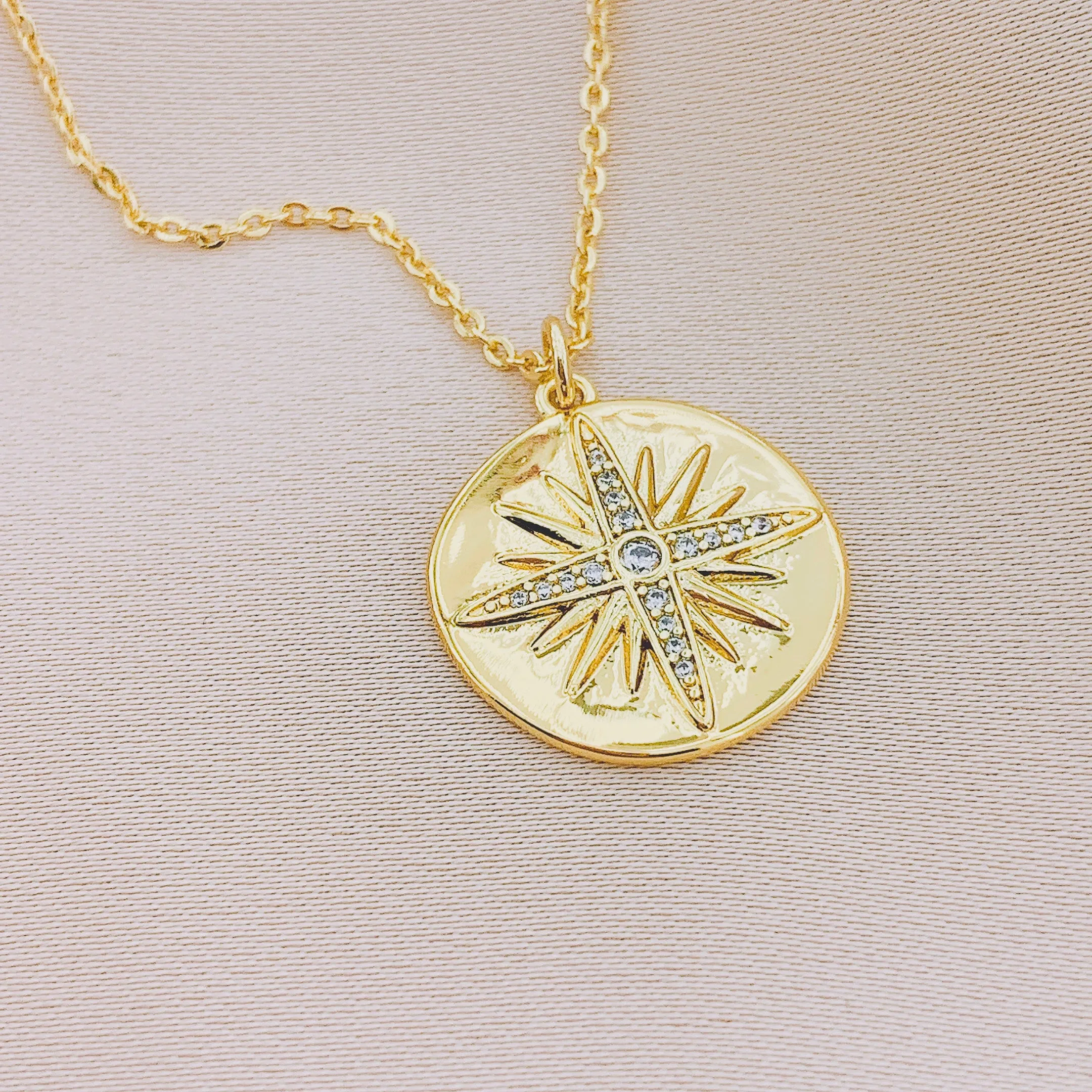 Women's CZ Starburst Necklace