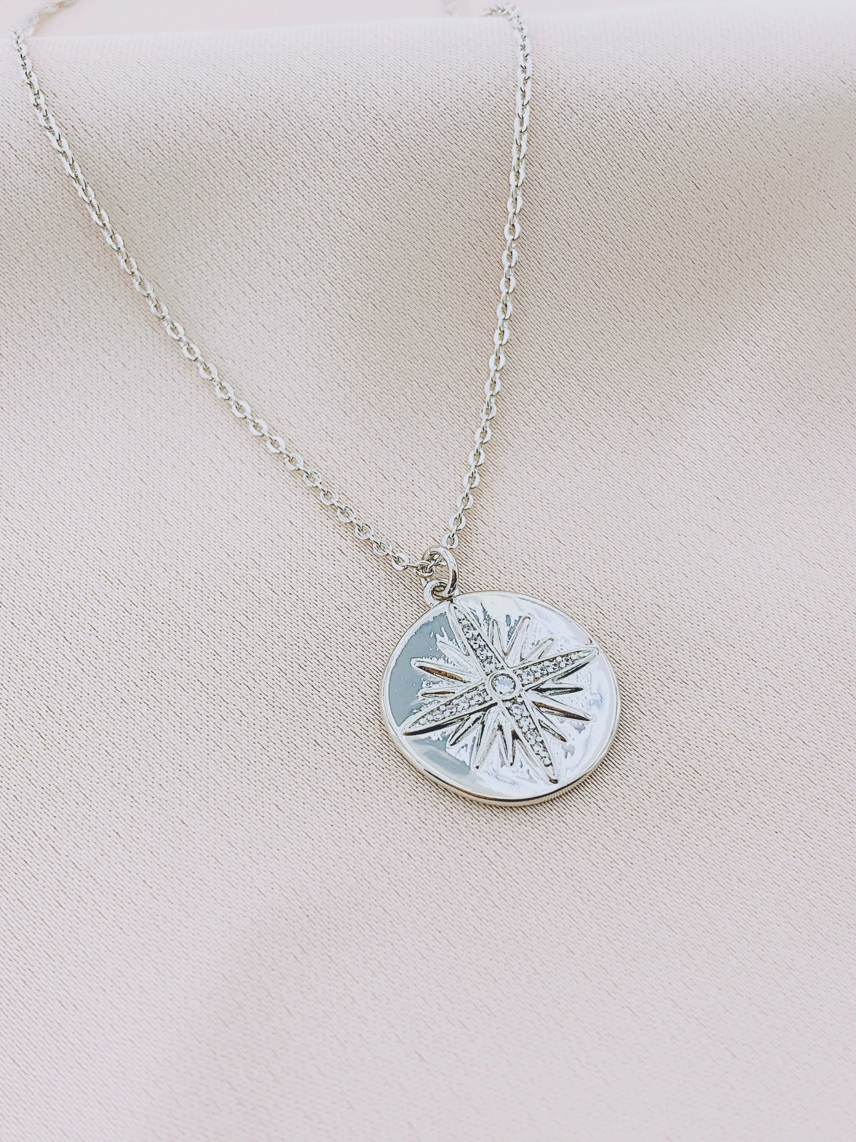 Women's CZ Starburst Necklace