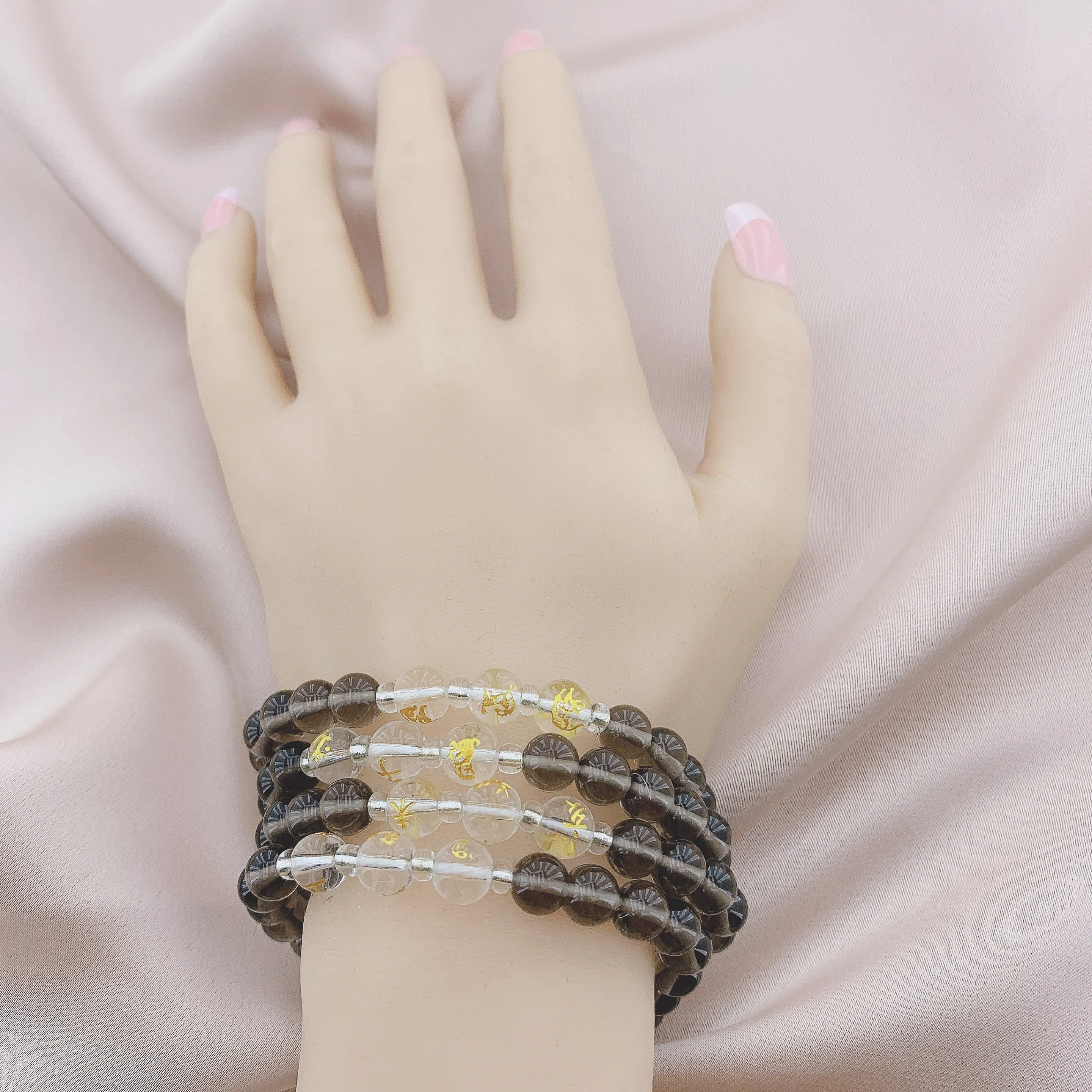 Women's Fashion Tea-coloured Crystal Beads Gemstone Bracelets