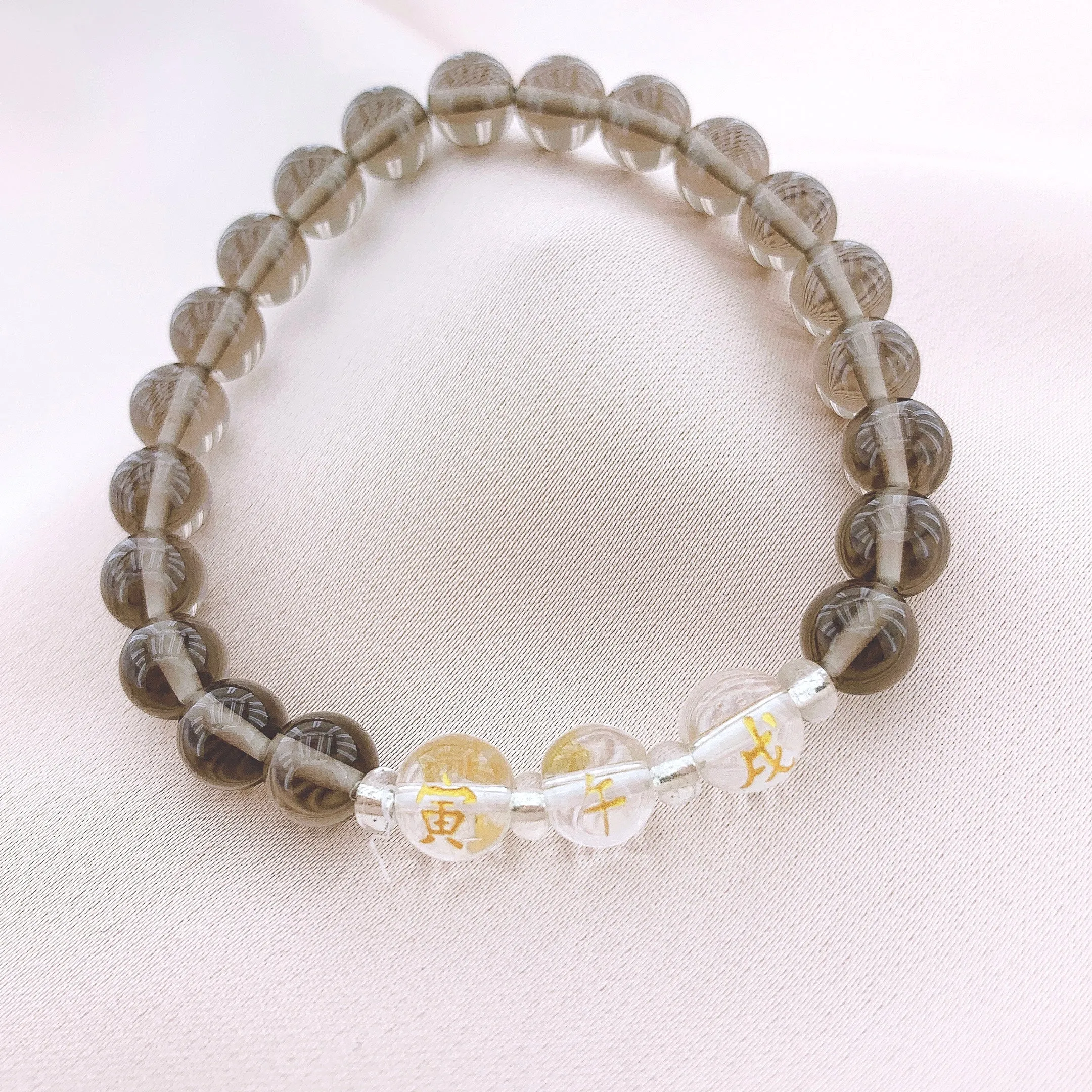 Women's Fashion Tea-coloured Crystal Beads Gemstone Bracelets