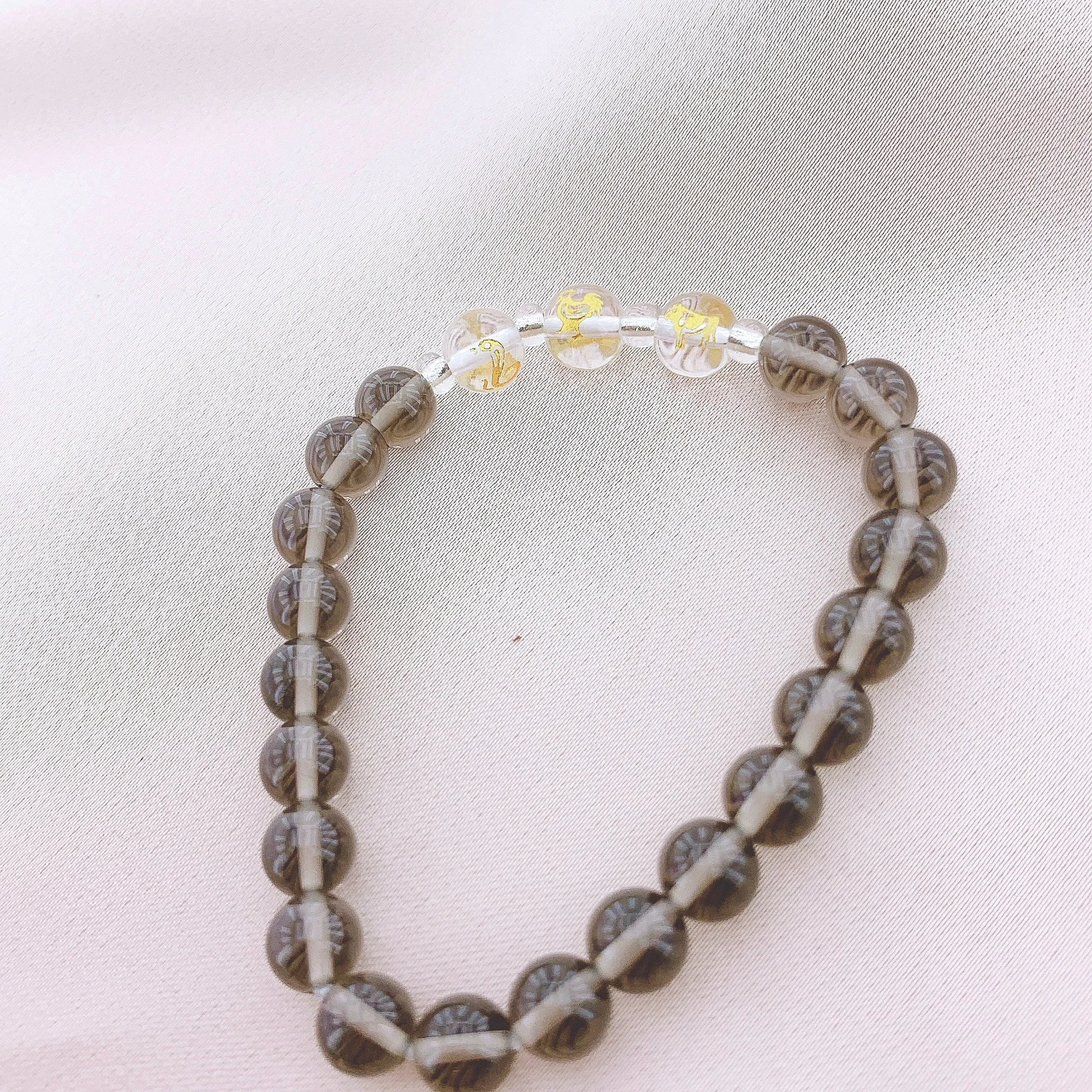 Women's Fashion Tea-coloured Crystal Beads Gemstone Bracelets