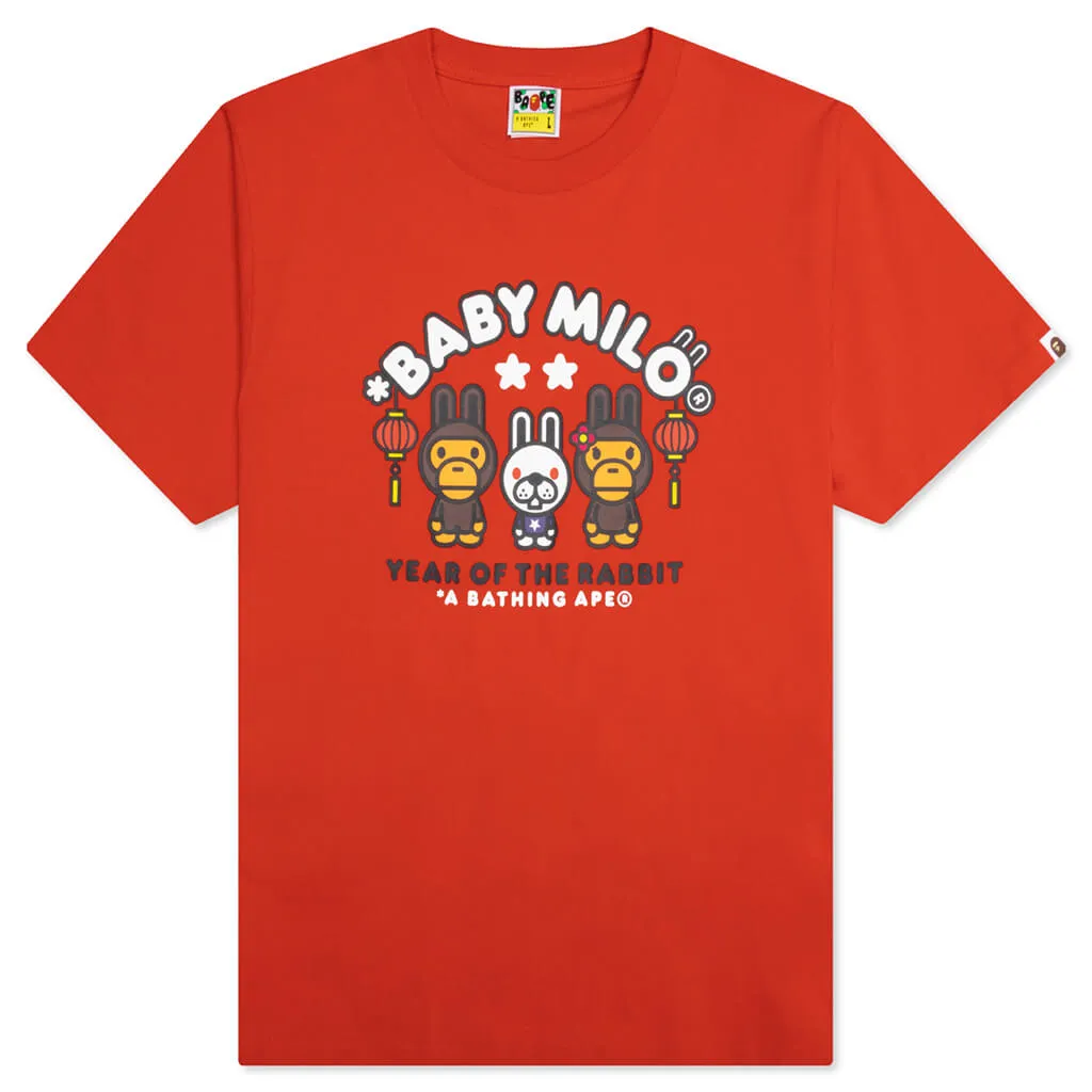 Year Of The Rabbit Baby Milo Tee - Red