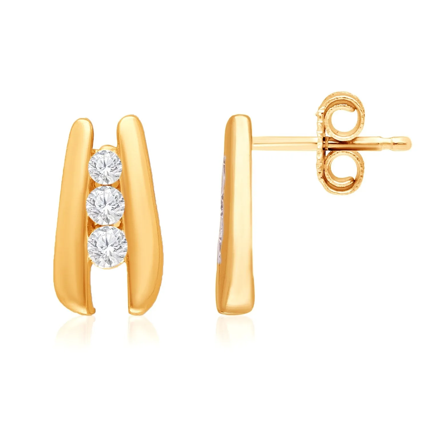 Yellow Gold Diamond Eternal Earrings